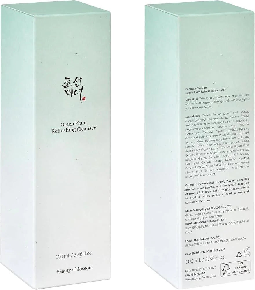 BOJ Green Plum Refreshing Cleanser texture