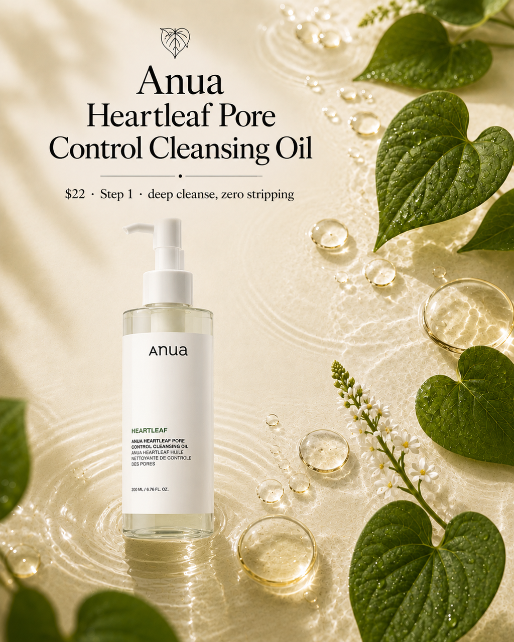 Anua Heatleaf Pore Control Cleansing Oil Mild