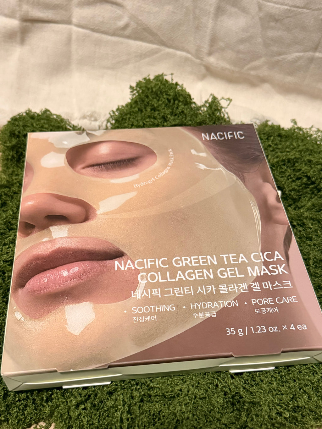 NACIFIC Green Tea Cica Collagen Gel Mask(4 Masks per Pack) 35 g / 1.23 oz Each
